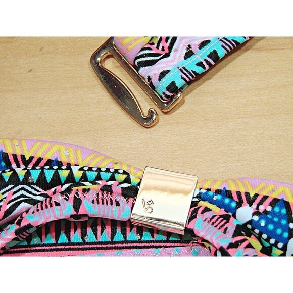 Victoria's Secret The Hottie Cheeky Swim 2 Piece Bikini Set Aztec Neon 32D Small - Picture 8 of 12